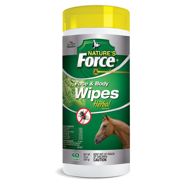 Manna Pro Natures Force Face and Body Wipes 40 ct